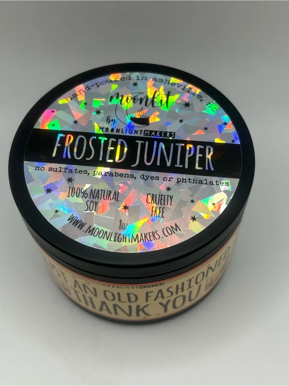 “Just an old fashioned thank you” Frosted Juniper Scented Candle 🕯️